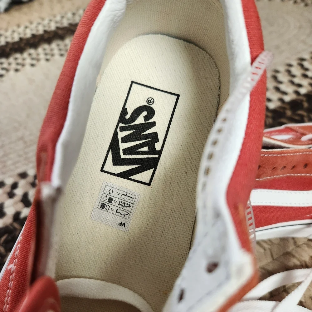 Vans burnt orange/white tie up